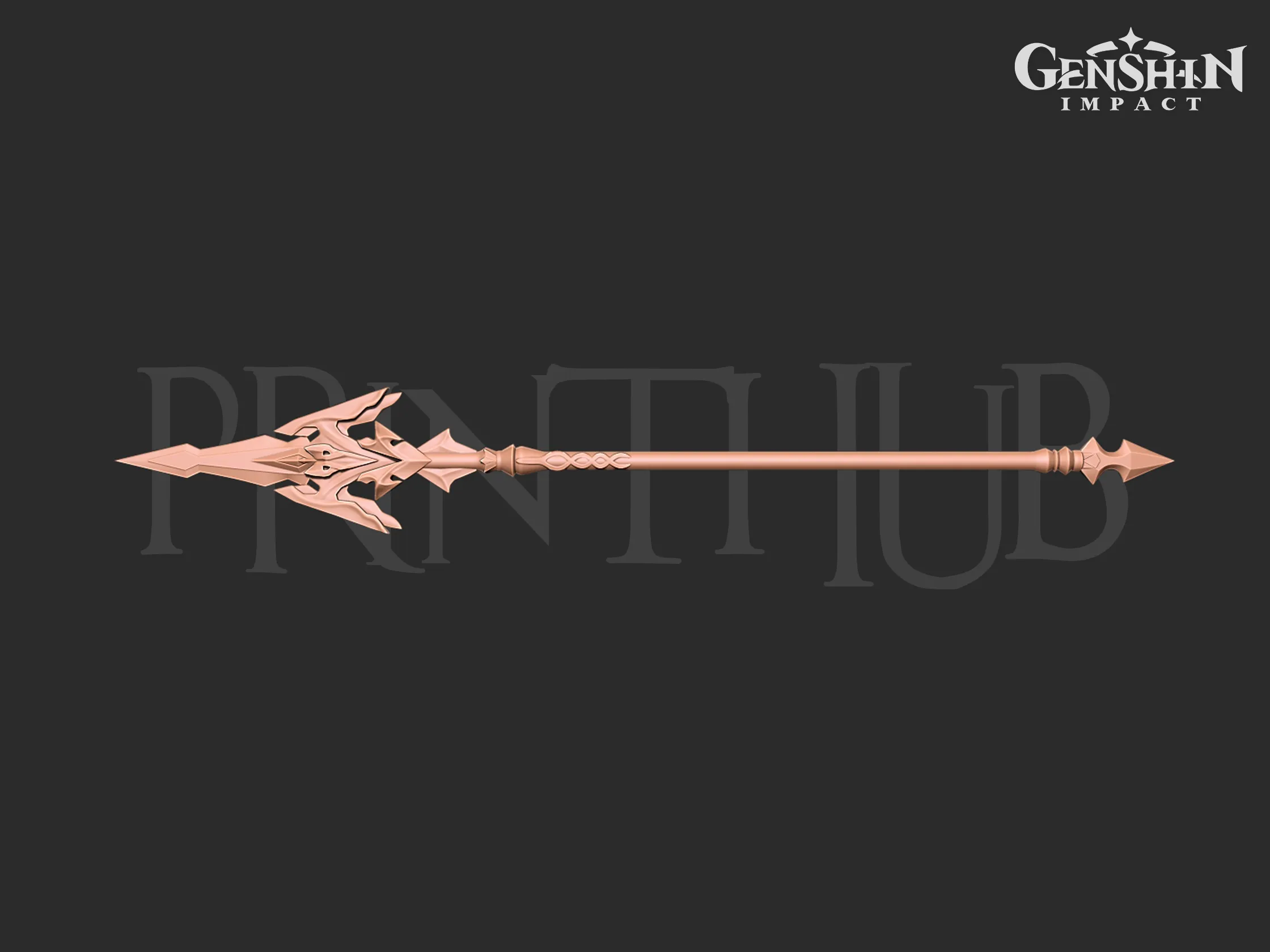 Genshin impact Calamity Queller Weapon 3d print model