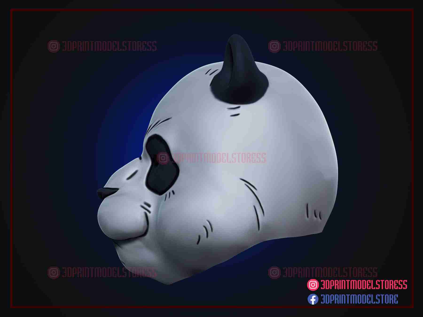 Jujutsu Kaisen Panda Helmet - Sorcery Fight Anime Cosplay | 3D модели  скачать | Creality Cloud