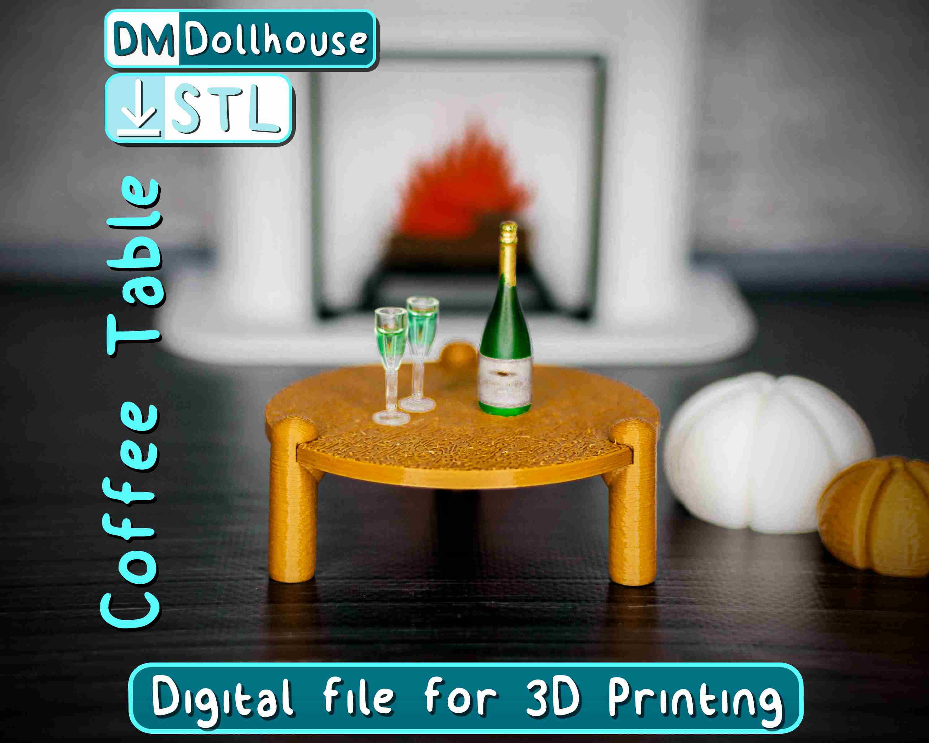 1:12 Modern Kettle Dollhouse Miniature 3D STL PRINT File Instant Download 