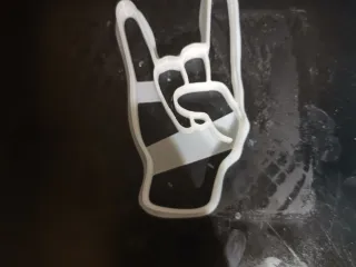 Rock hand cookie cutter about 90x40mm