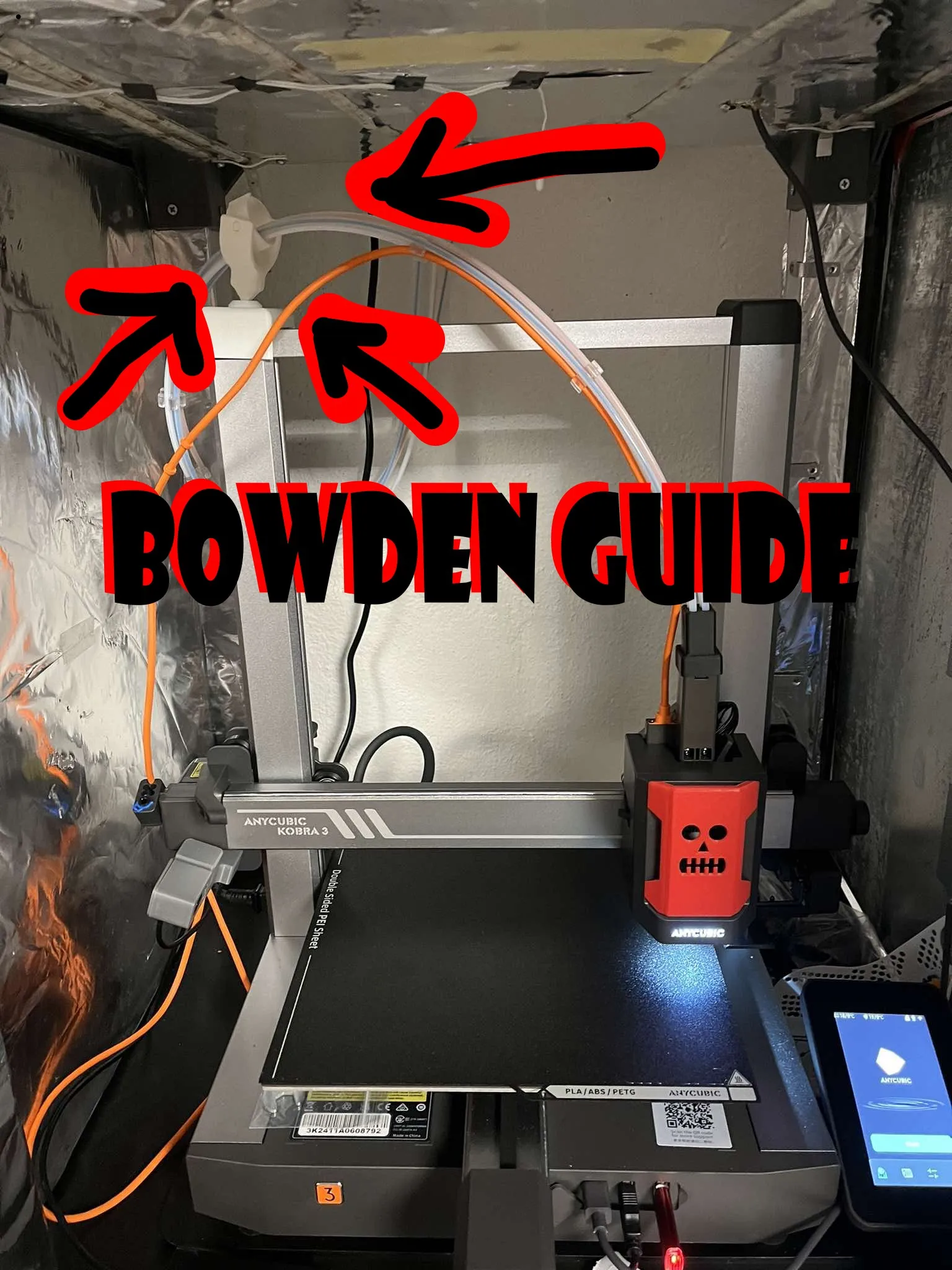 Anycubic Kobra 3 Combo Bowden cable