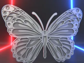 "Butterfly Model" – Graceful and Detailed 3D Design