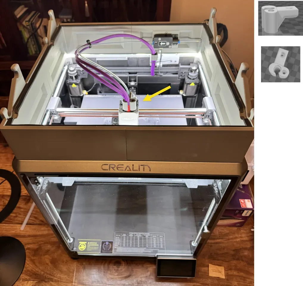 K1 Max extruder cable holder
