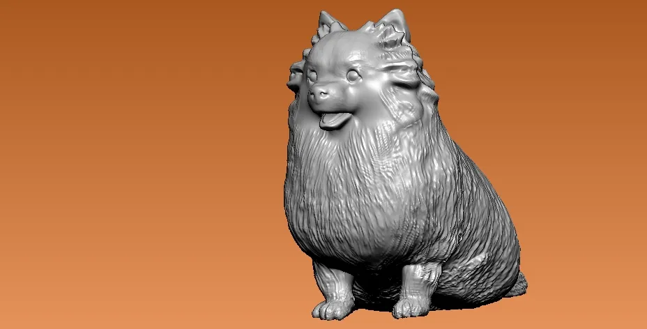 Woody pomeranian Dog statue - 3D print