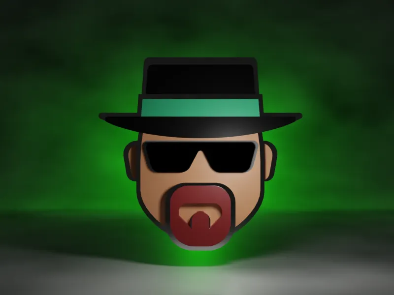 Heisenberg Logo / Flat Face, Keychain