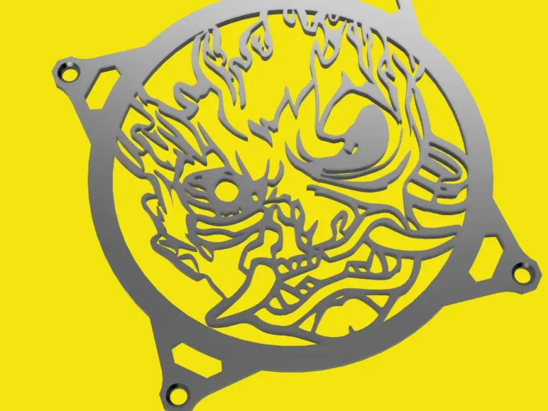 Cyberpunk 2077 Samurai logo fan cover 120mm
