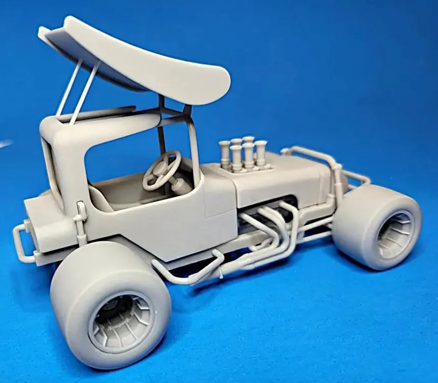 Vintage Winged Supermodified stock car Scale 1:25-5