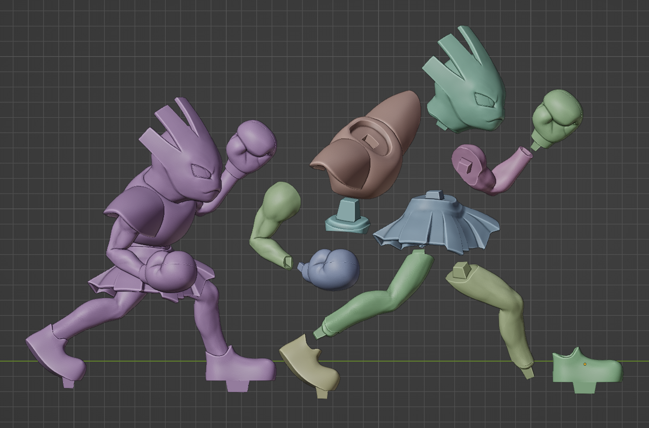 Hitmonlee Pokemon Fanart Model