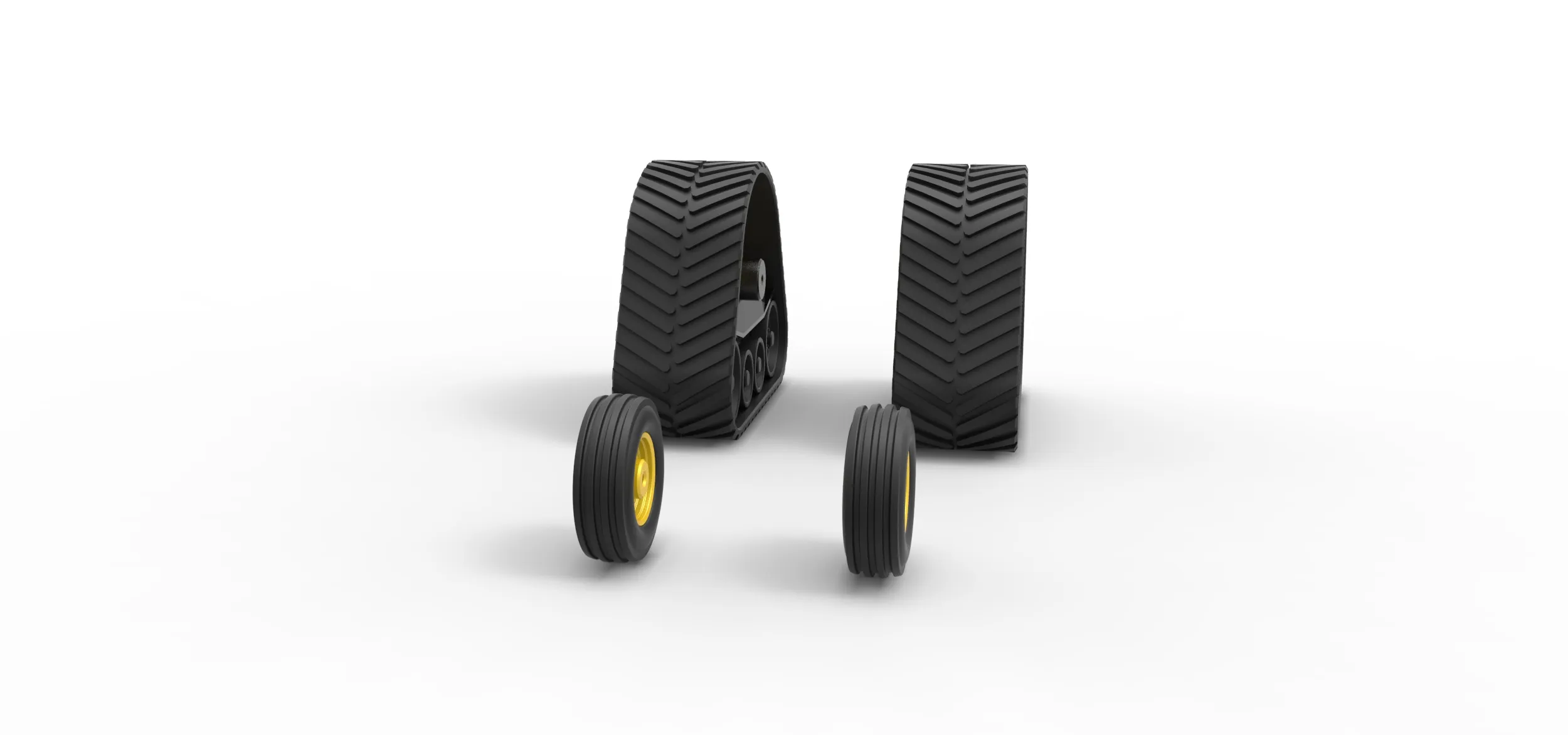 Wheel set of Pro Stock Pulling Tractor Version 2 Scale 1:25