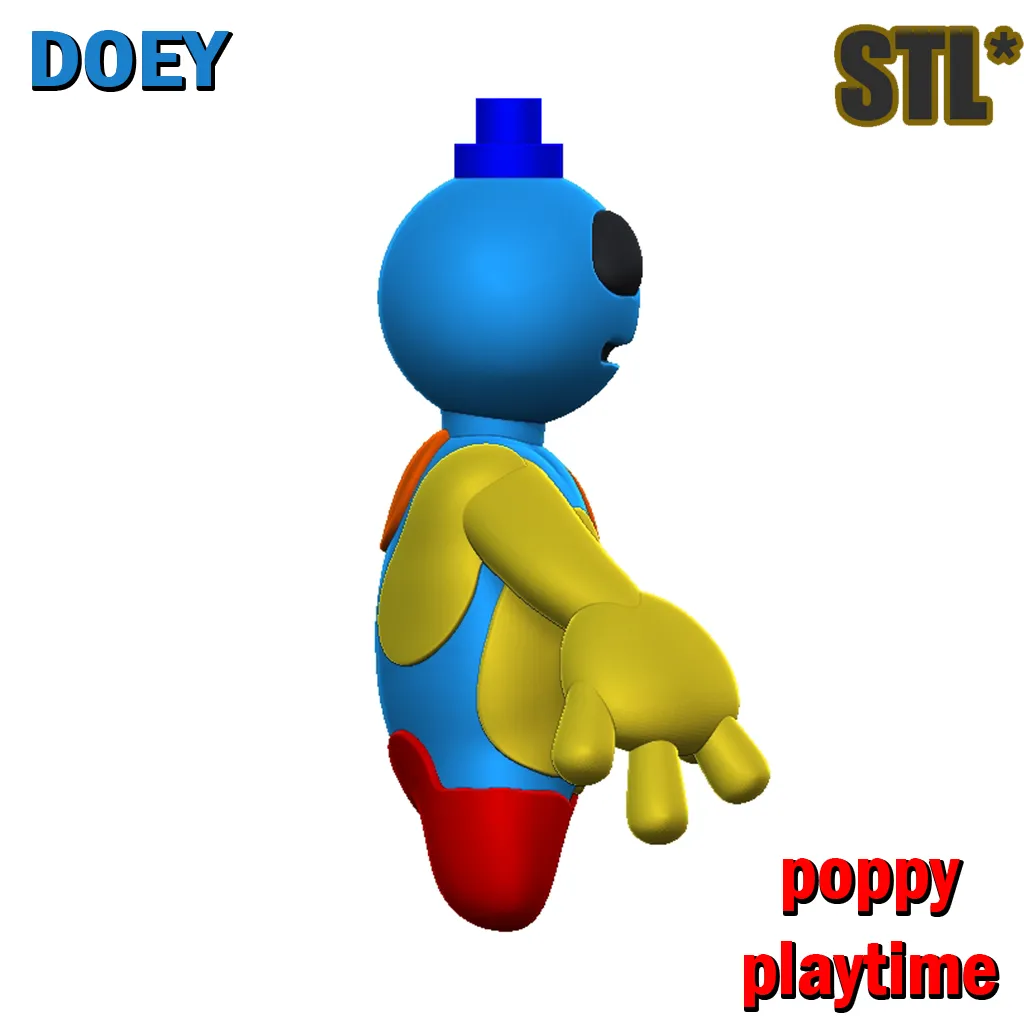 Poppy Playtime Chapter 4 Doey STL 3D Model Character Fanart