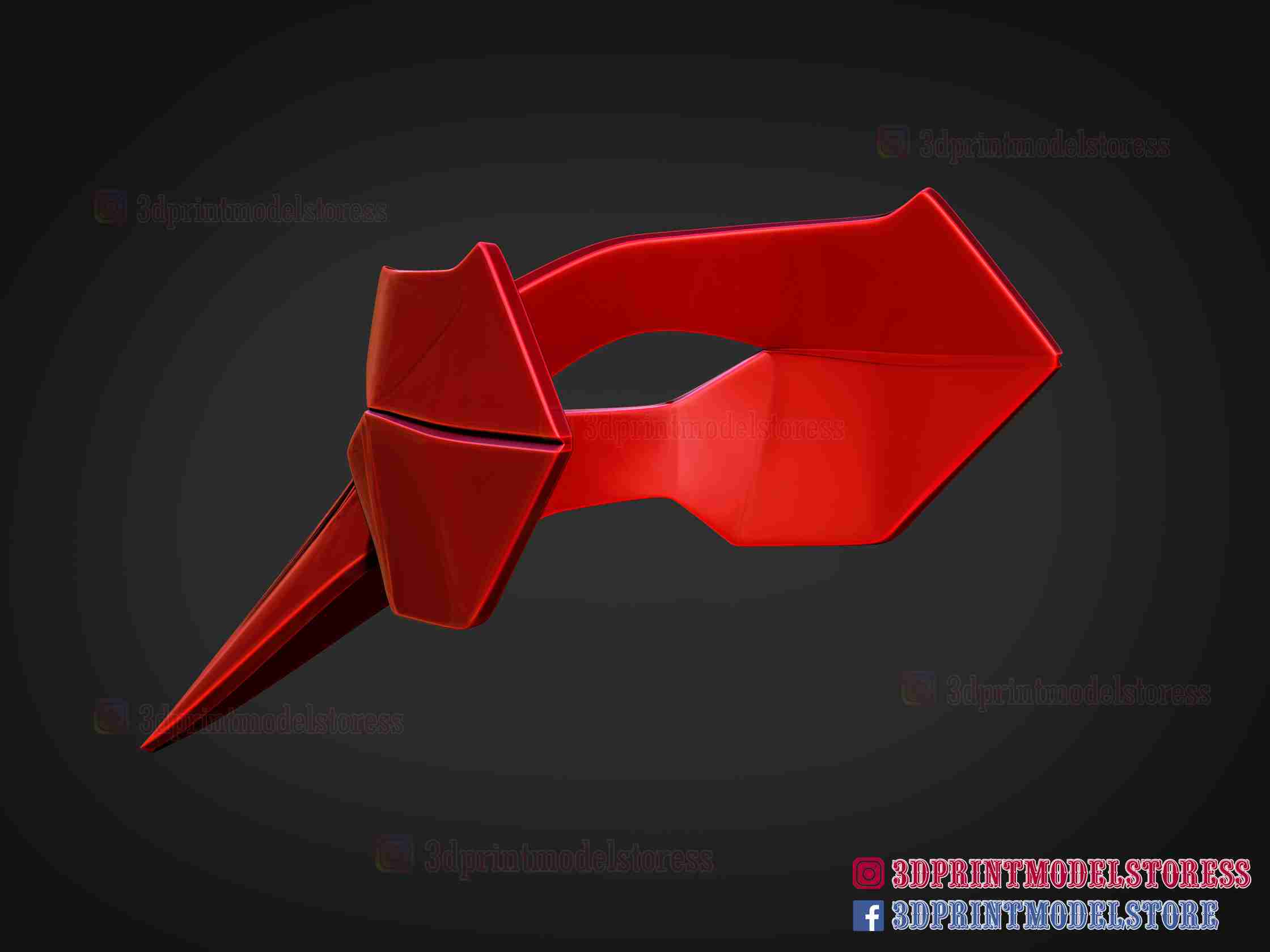 Persona 5 P5 Akechi Crow Red Mask - Anime Cosplay | 3D models download ...