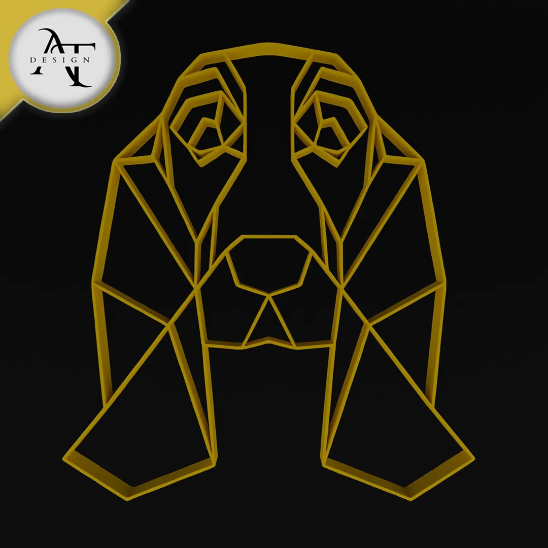 Dog - Geometric - 2D Wall Art Decor