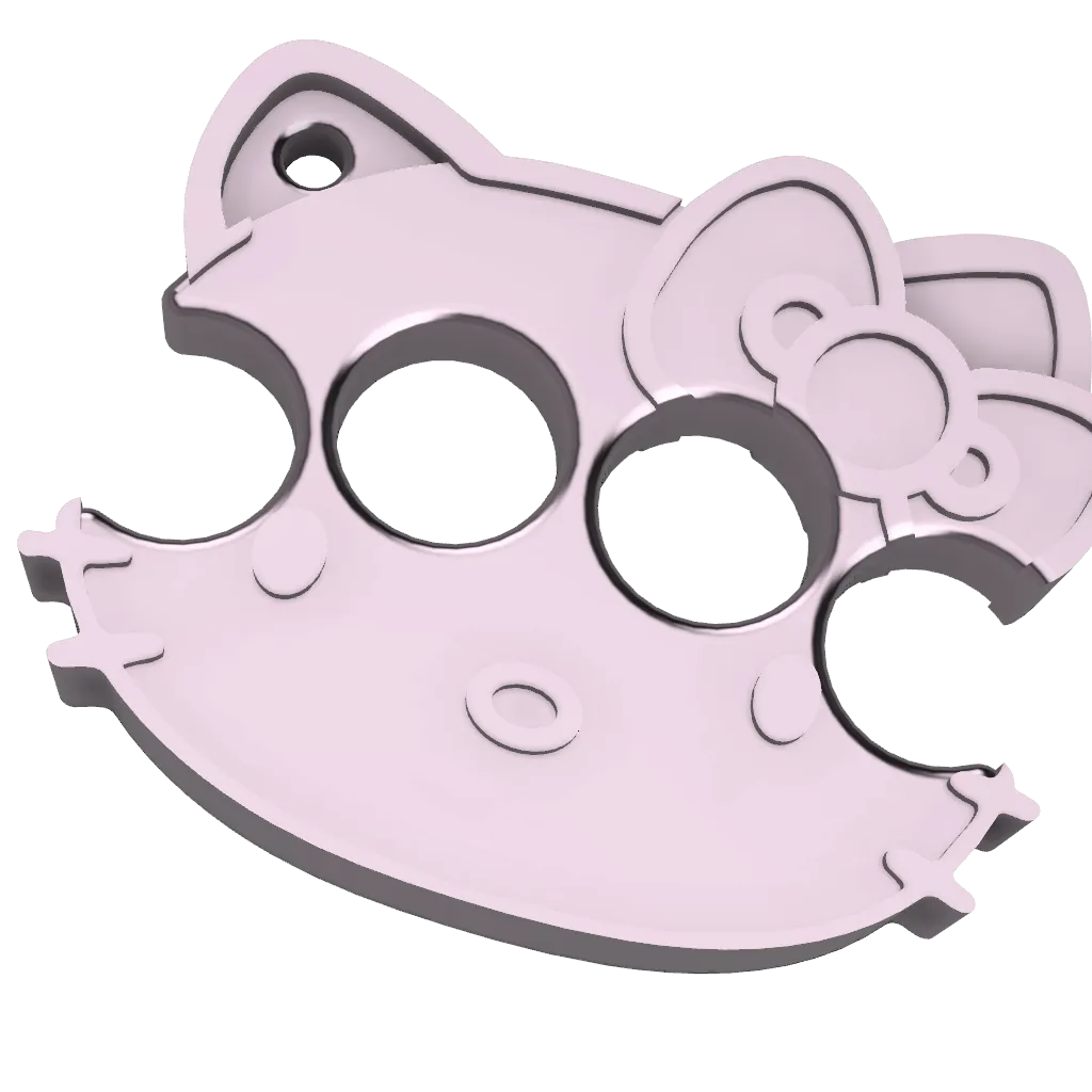 Spolverino per nocche in ottone con nocche di Hello Kitty alla moda