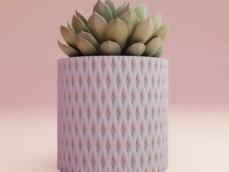 decorative planter pot "diamonds" for home
