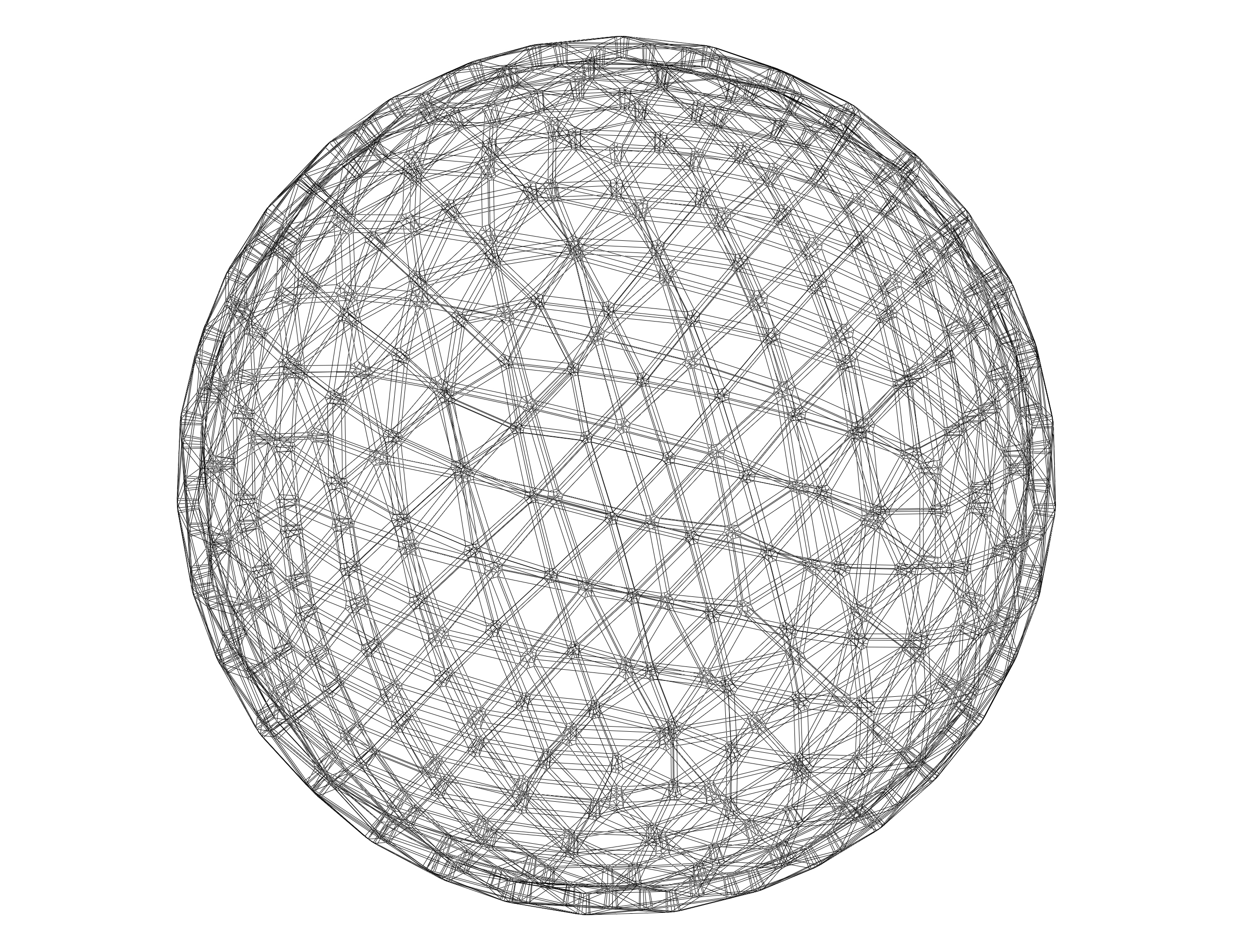 Wireframe Shape Frequency Geodesic Sphere | 3D models download ...