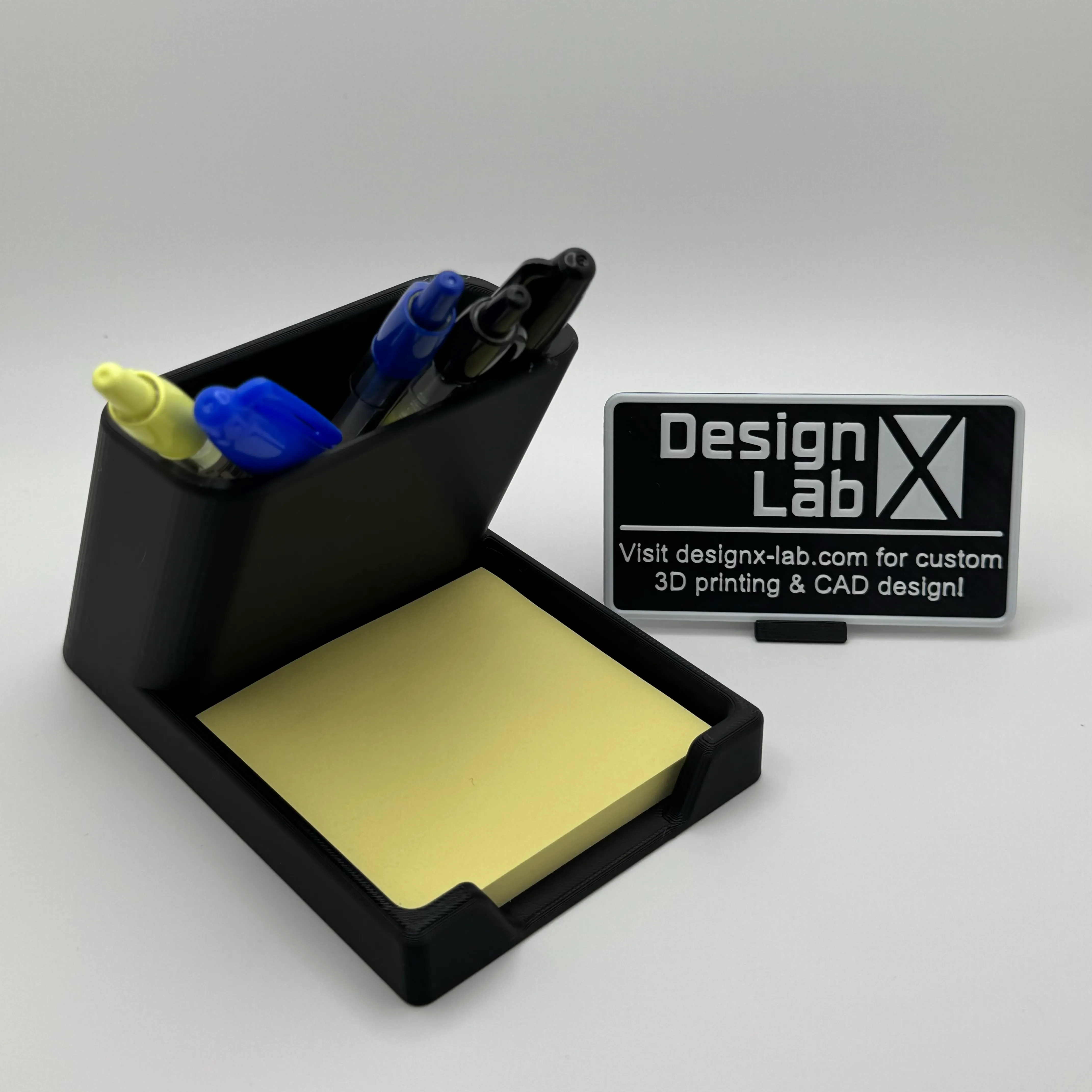Slanted Pen and Sticky Note Holder - (designx-lab.com)