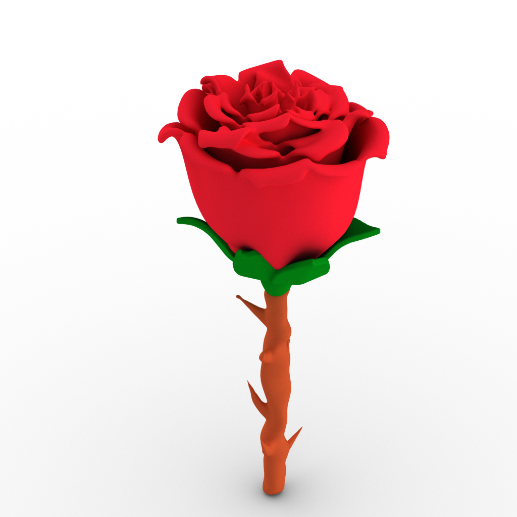 rose flower- for printing optimized design | 3D models download ...