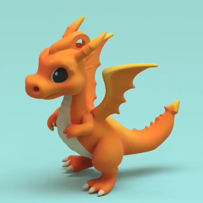 3D Printer Files | 3MF File | cute dragon keychain | Creality Cloud