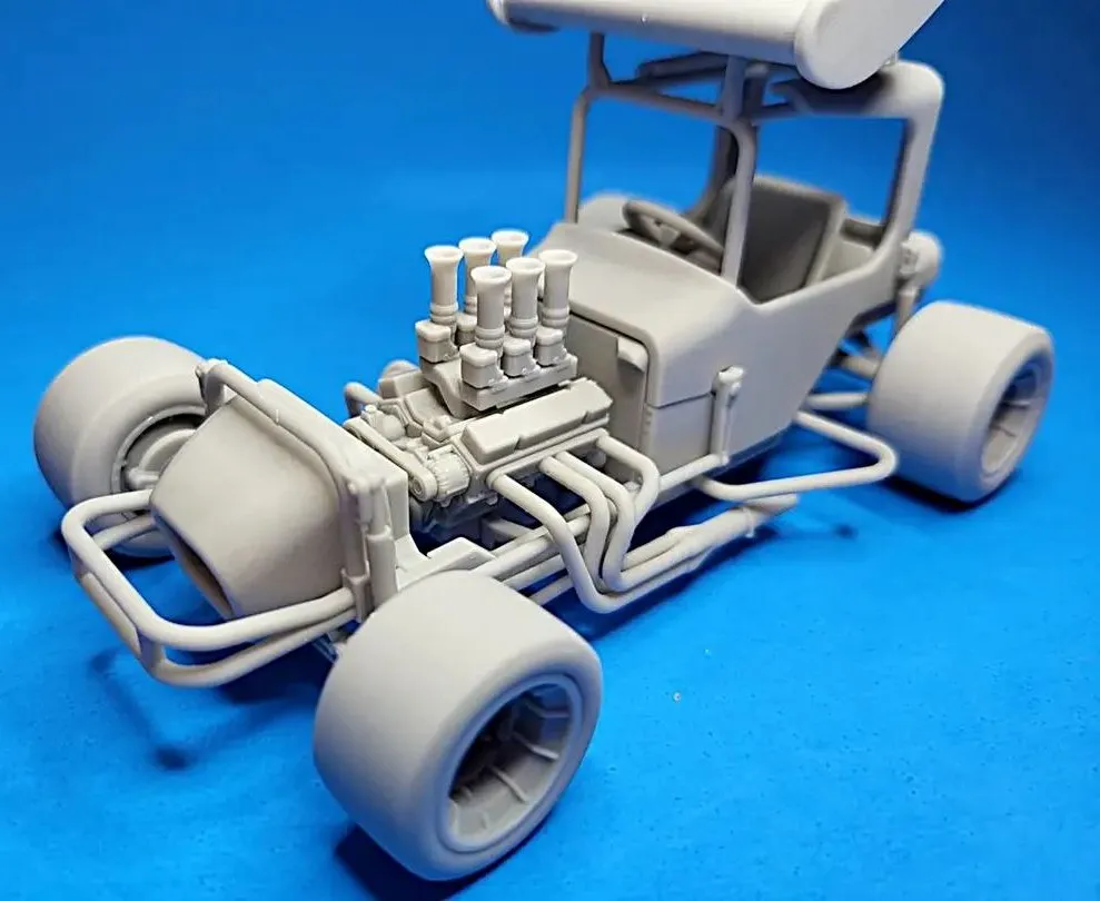 Vintage Winged Supermodified stock car Scale 1:25-1