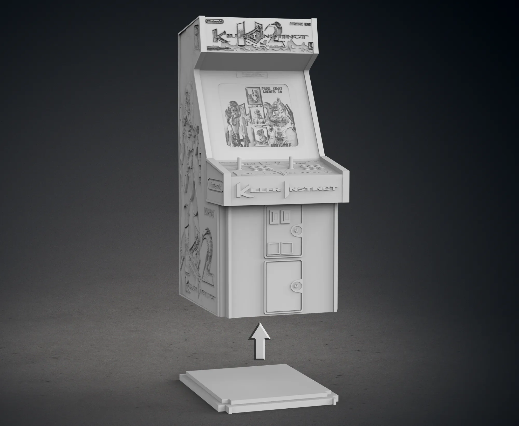 Killer Instinct 2 Arcade Cabinet with Lithophane