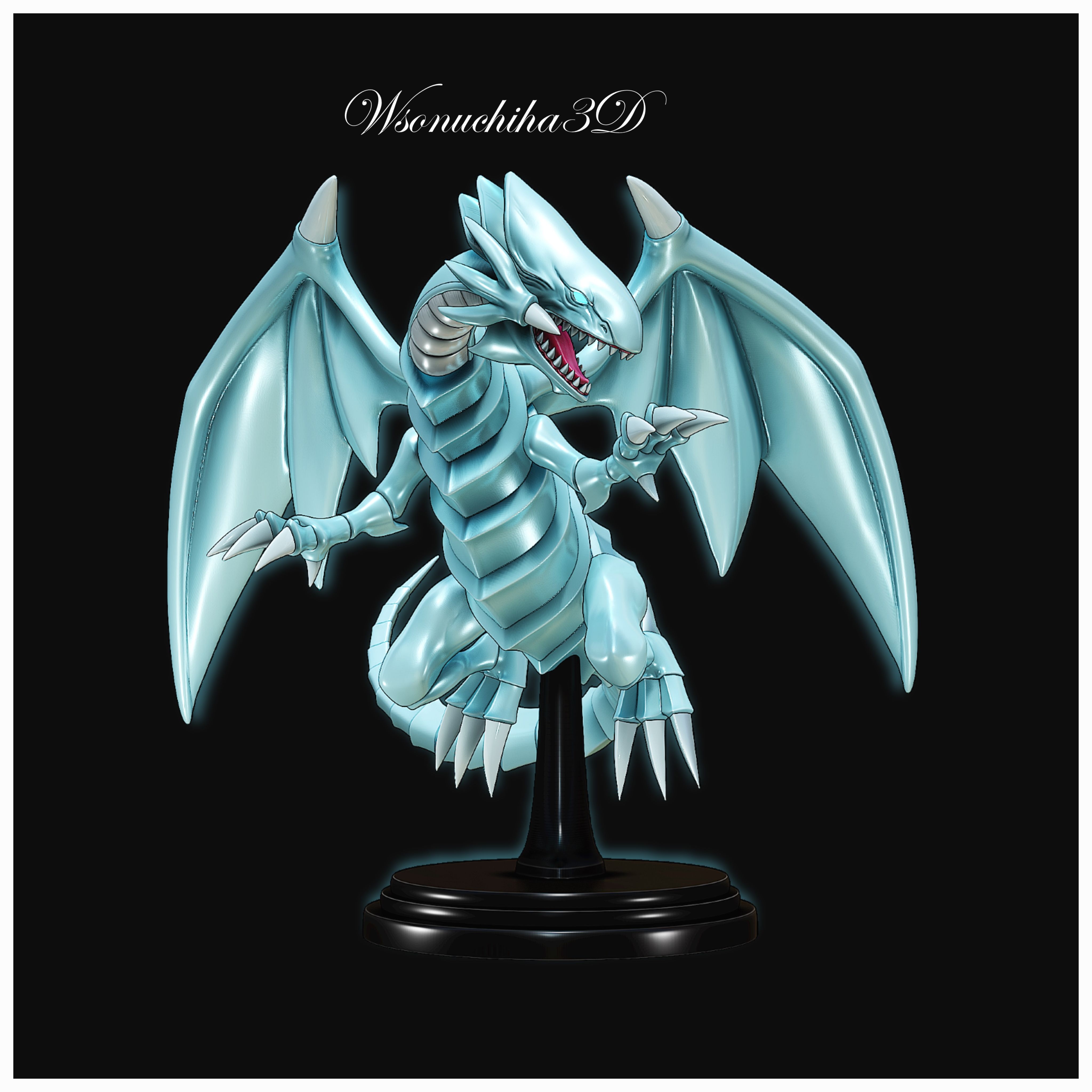 BLUE-EYES WHITE DRAGON FIGURE 1 - YUGIOH | 3D модели скачать | Creality  Cloud