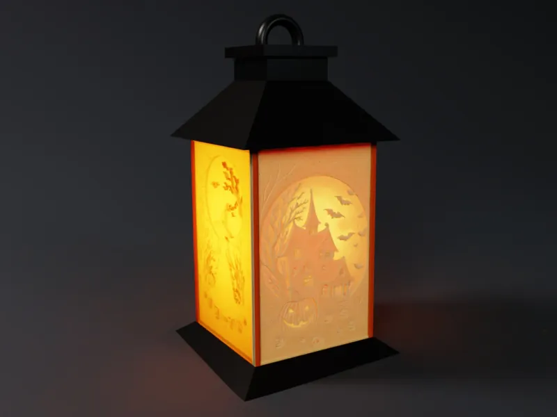 Halloween-Themed Lithophane Lamp