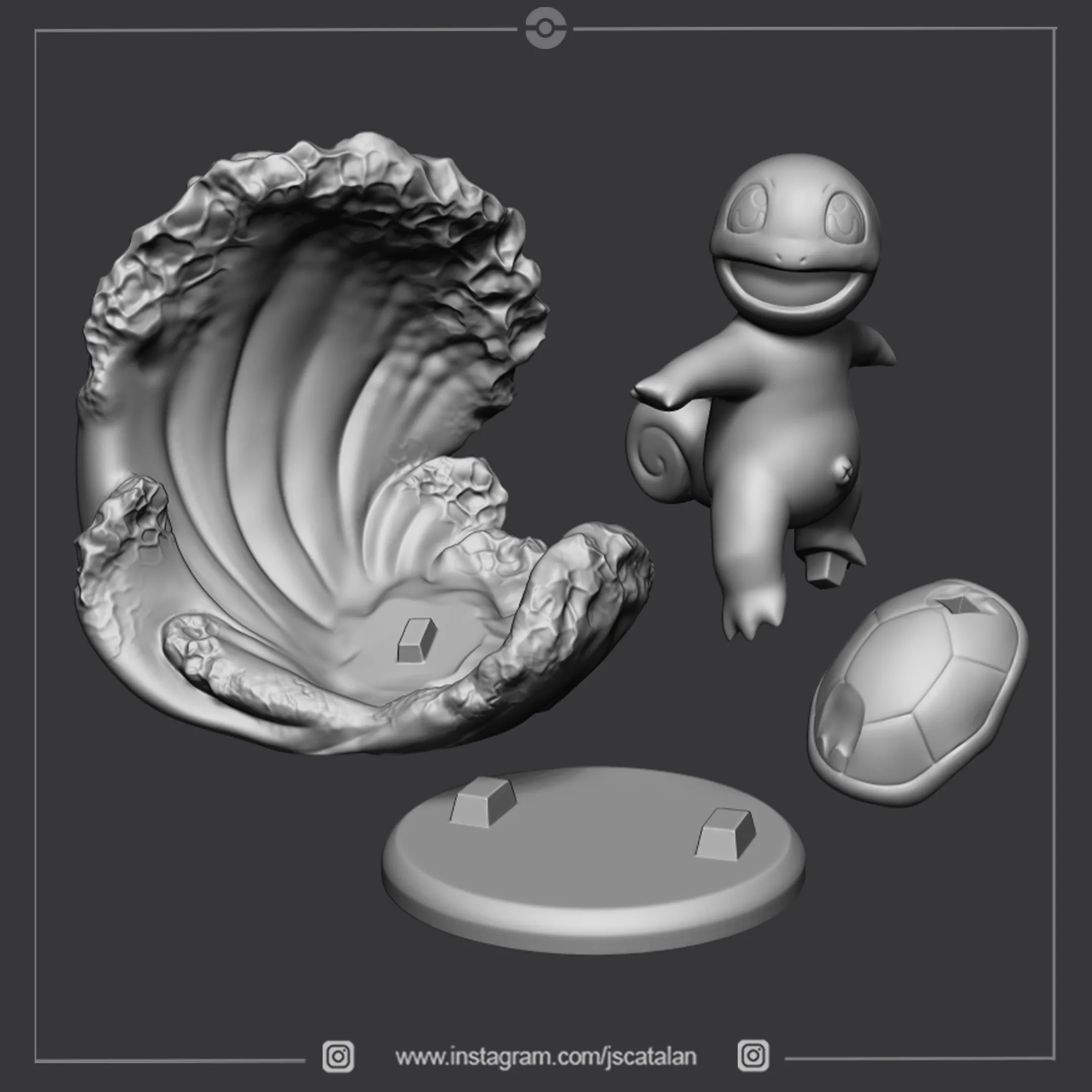 Surfing Squirtle Pokemon