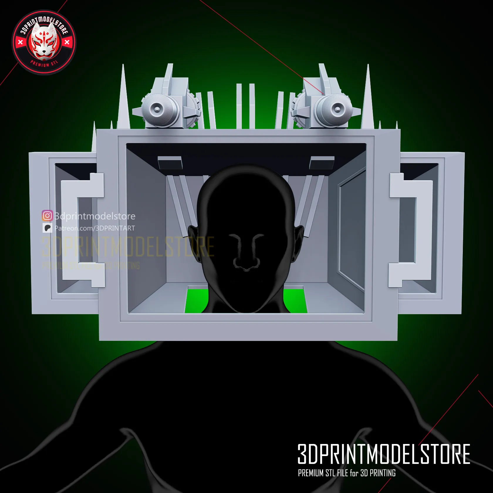 Skibidi Toilet Upgrade Titan TV Man Head Cosplay Props