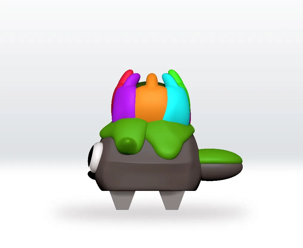 Dandys World Loyal Bud Pebble STL 3D Model Character Fanart