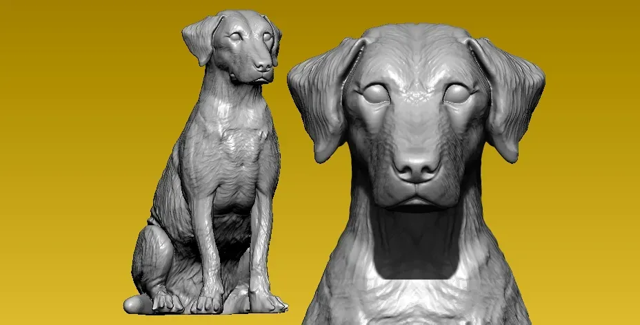 Patchy x breed Dog model - 3D print