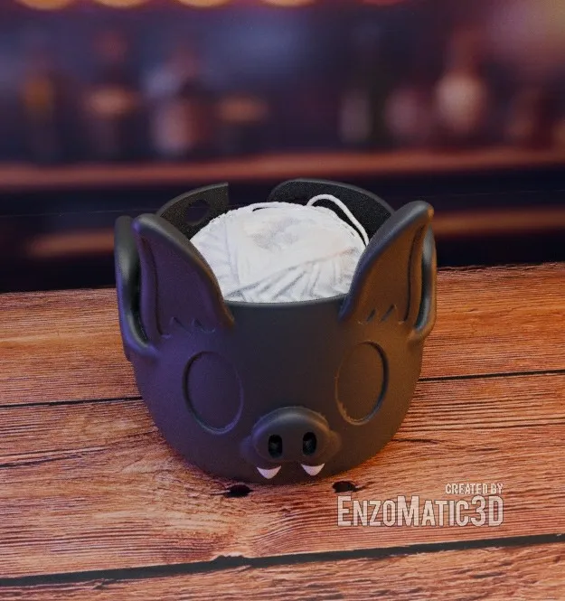 Bat shaped bowl crochet bowl STL 3MF