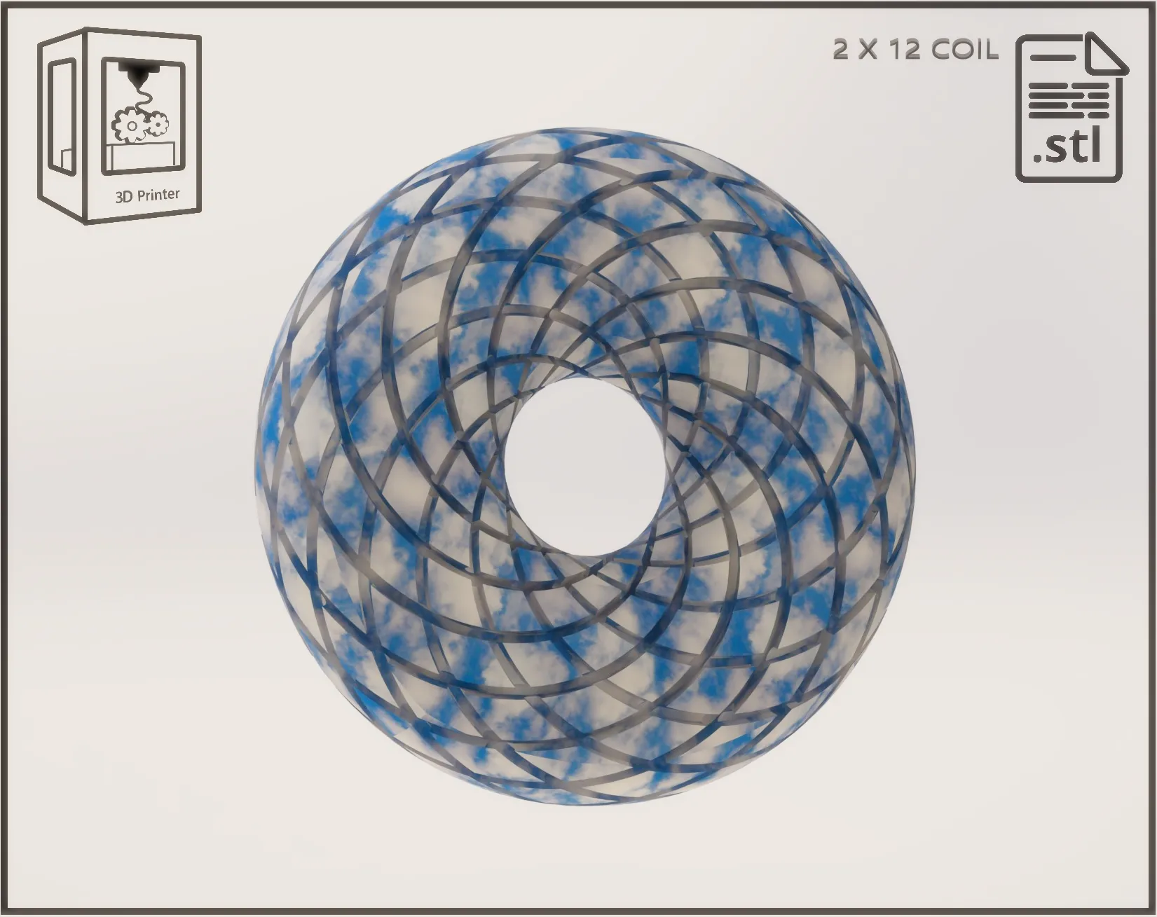 Rodin Coil TORUS .STL 190mm. x 70mm. Diameter Coil | iToroid