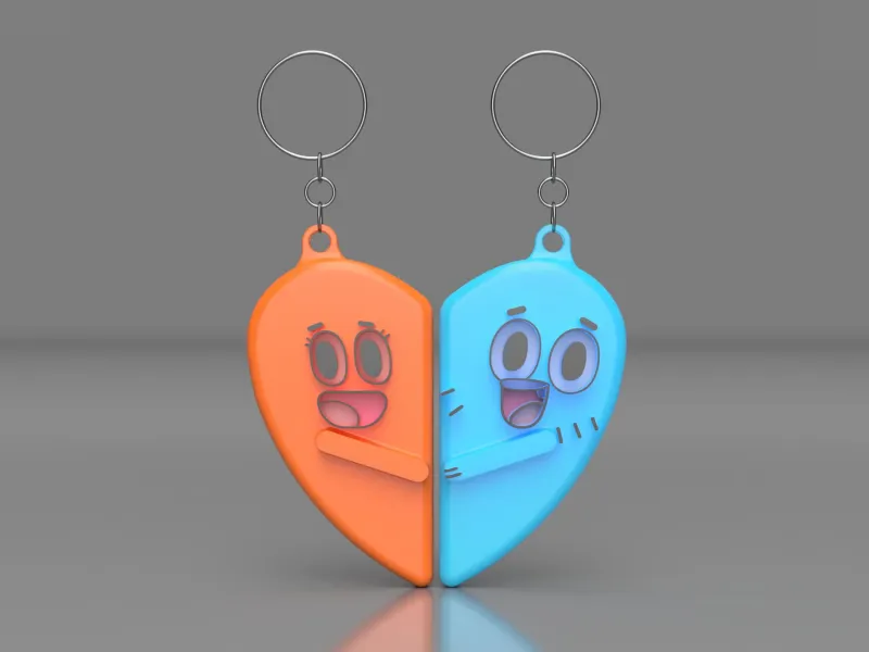GUMBALL AND DARWIN MATCHING KEYCHAINS