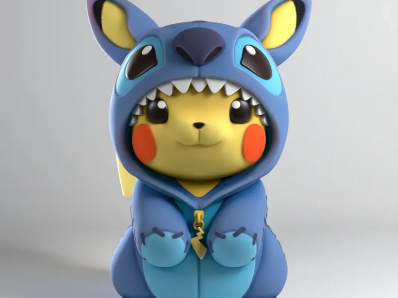 Pikachu with stitch pajamas