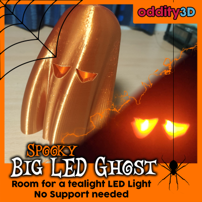 Halloween Spooky tealight LED Sulking Ghost 3d model