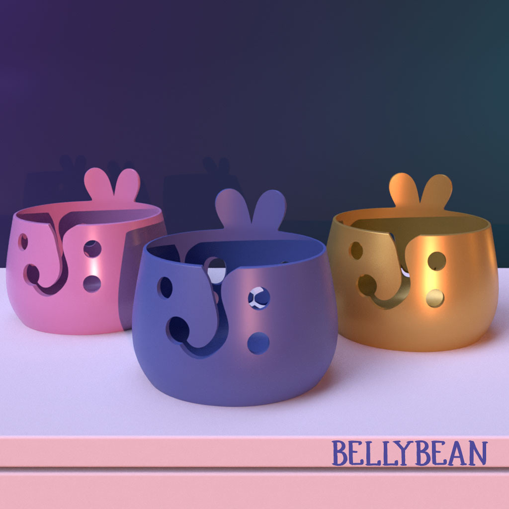 Bunny Yarn Bowl Holder for Knitting Crochet Hobby 3D models