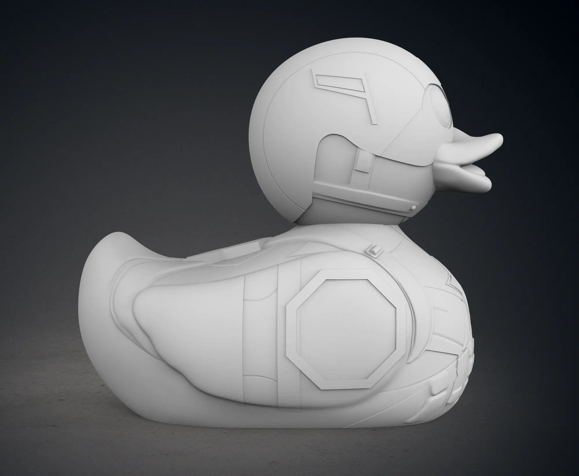 Cute Captain America Rubber Duck