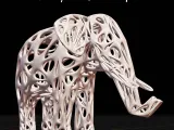 Figure d'éléphant en maille à faible polyvalence-0