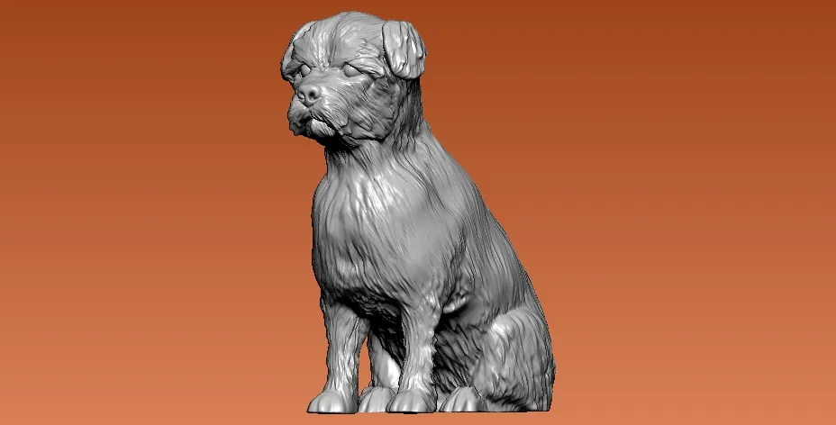 Giant french bulldog - statue - 3D print