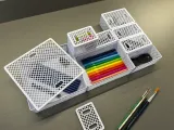 Modular openwork storage basket kit with lid-2