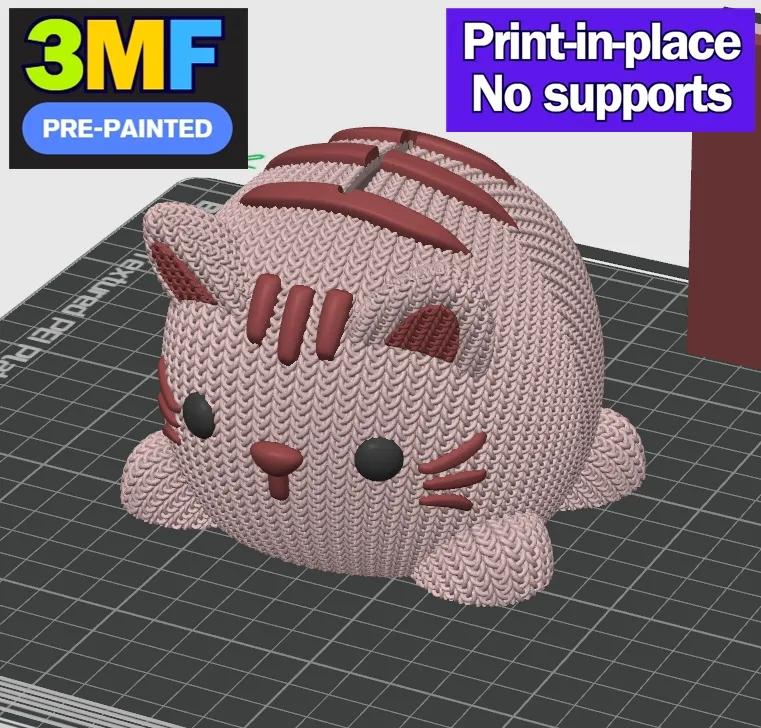 cat, kitten piggy bank, money box - 3mf, STL, multiparts