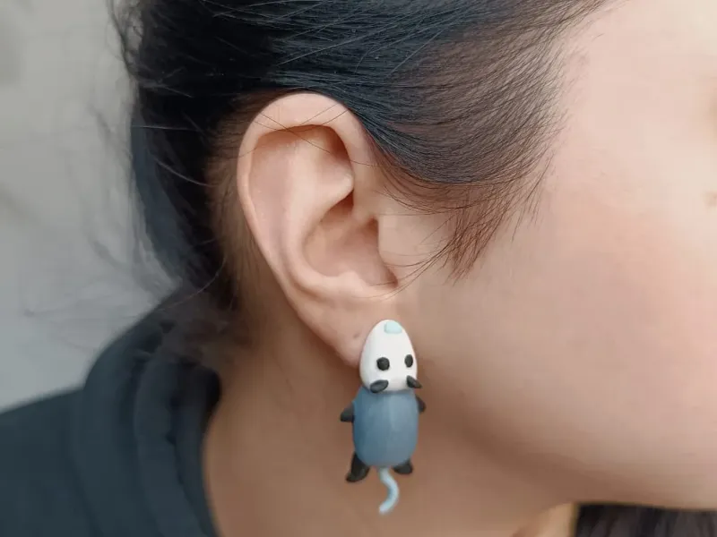 Opossum earrings