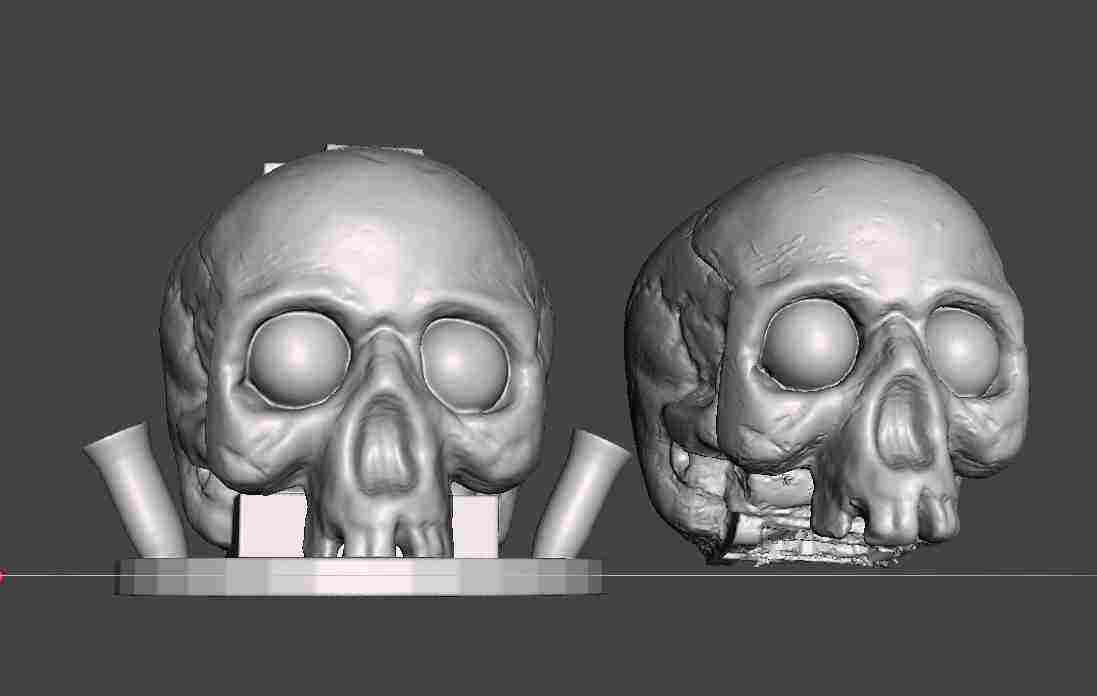 skull deco usb pen holder, 3D models download