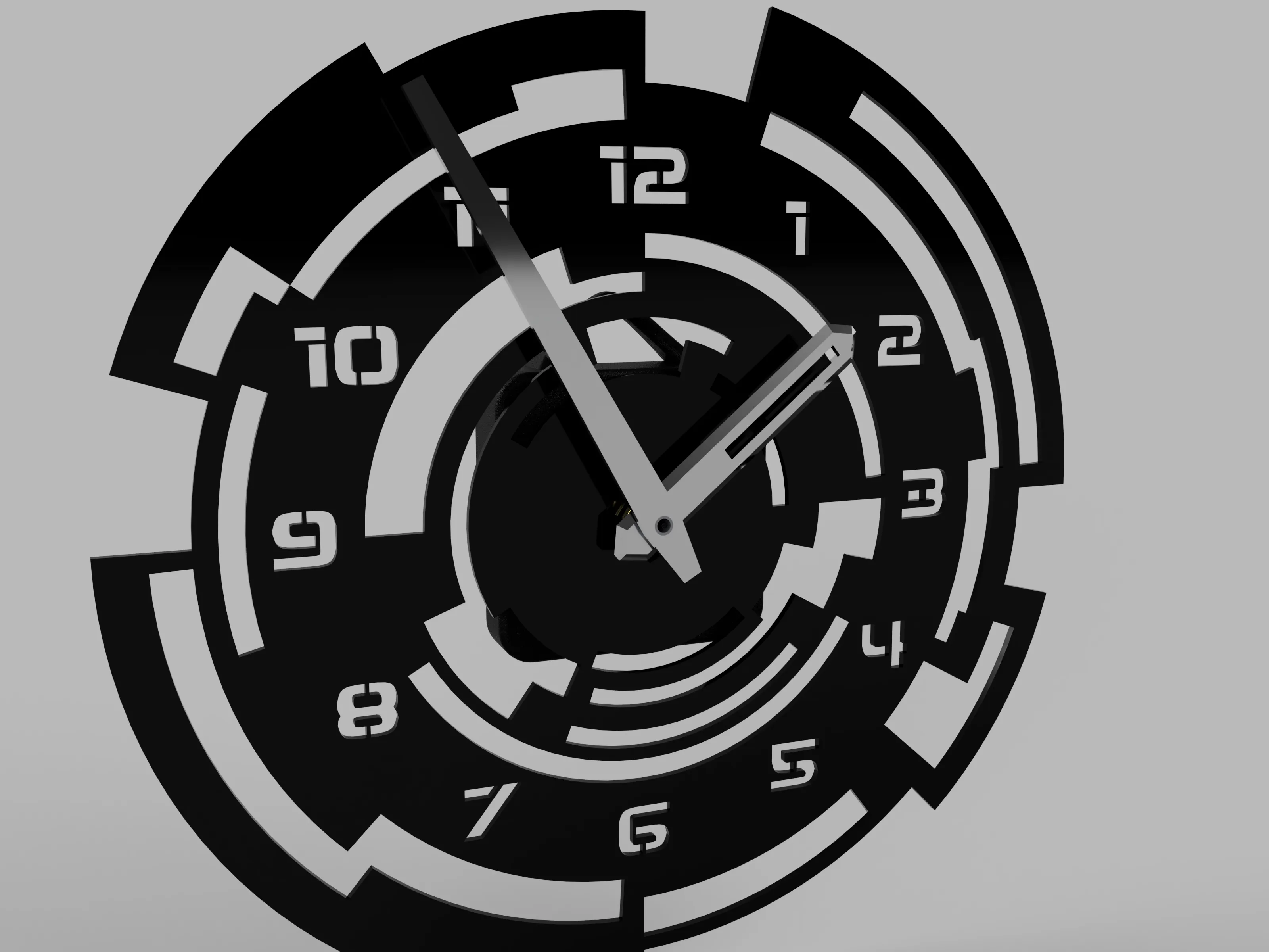 sci-fi wall clock design