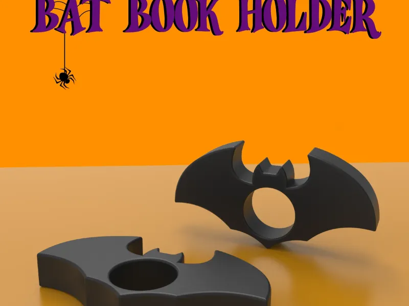 Bat Book Page Holder,3D Halloween Gift, BookMark 3D STL File