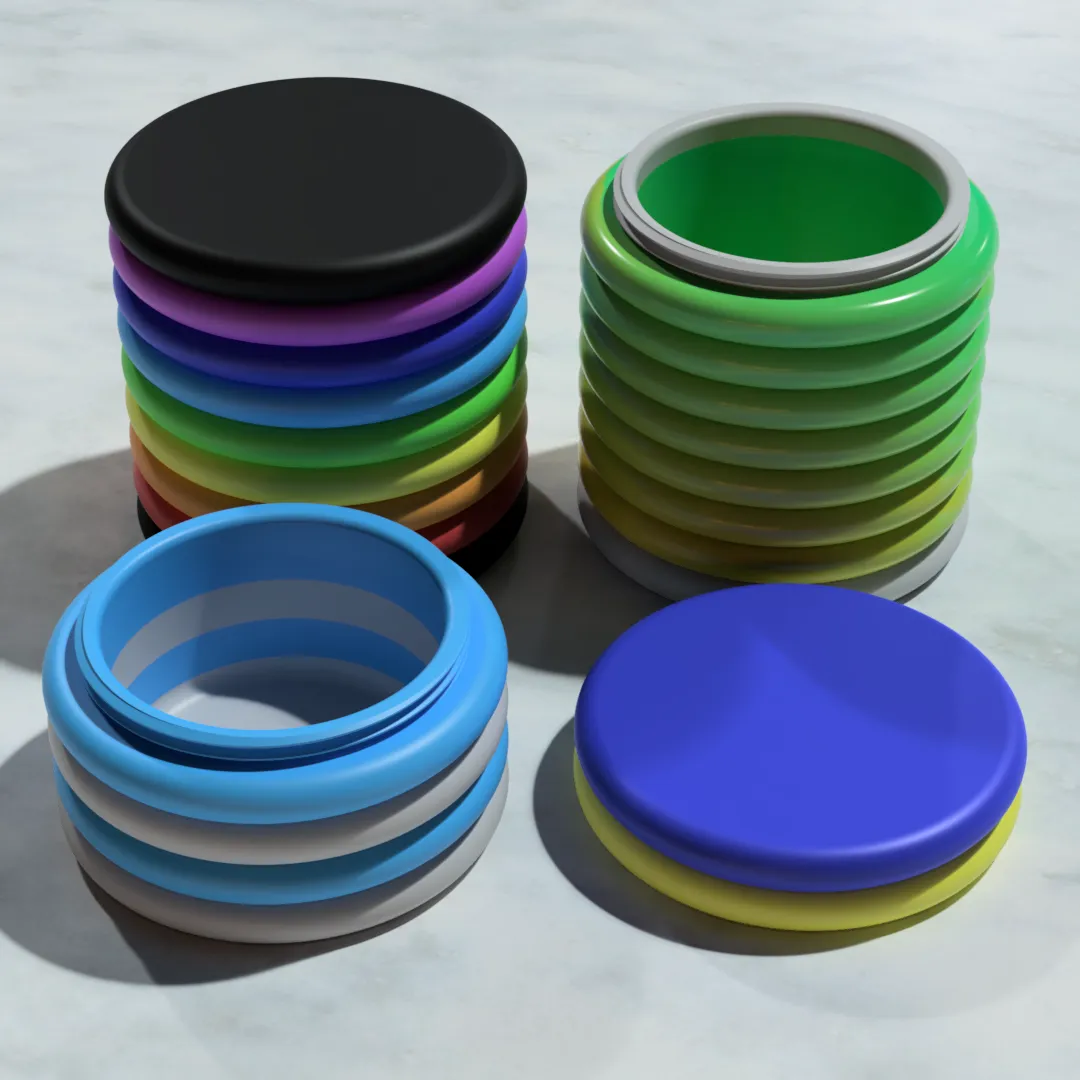 Cute Threaded Containers - Multicolored