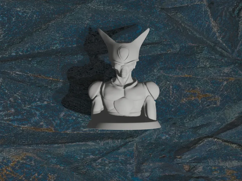 Cell Bust Dragon Ball Z #2 Optimized for 3D Printing