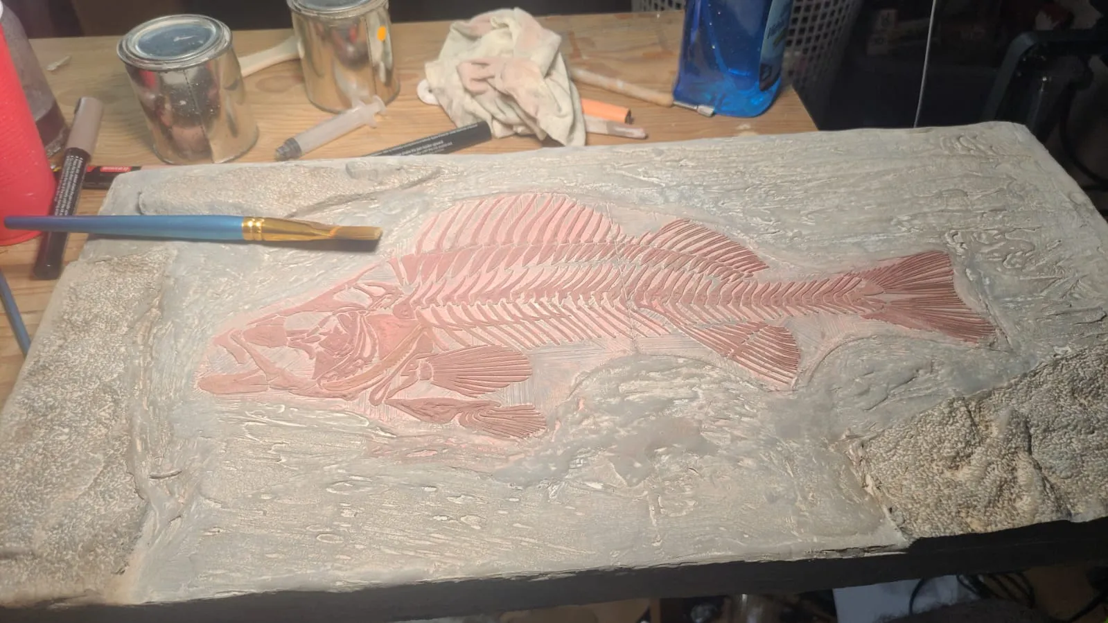 Fossil Fish Replica – Paleoart Wall Display