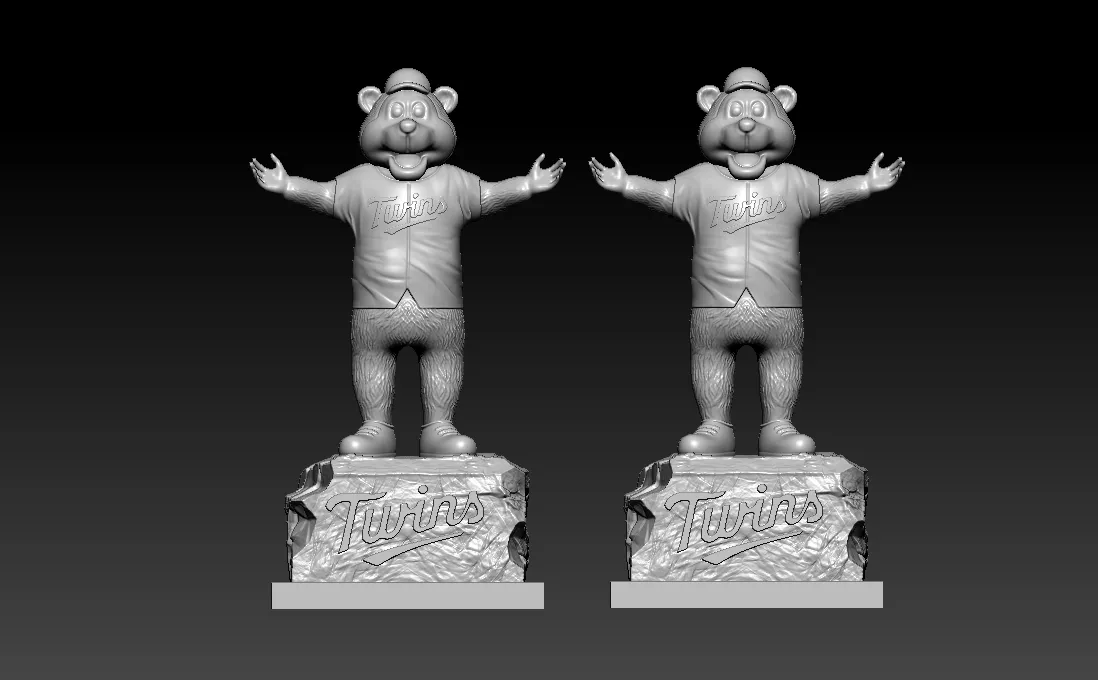 MLB - ESTATUA DE LA MASCOTA DE LOS MINNESOTA TWINS - IMPRESIÓN 3D