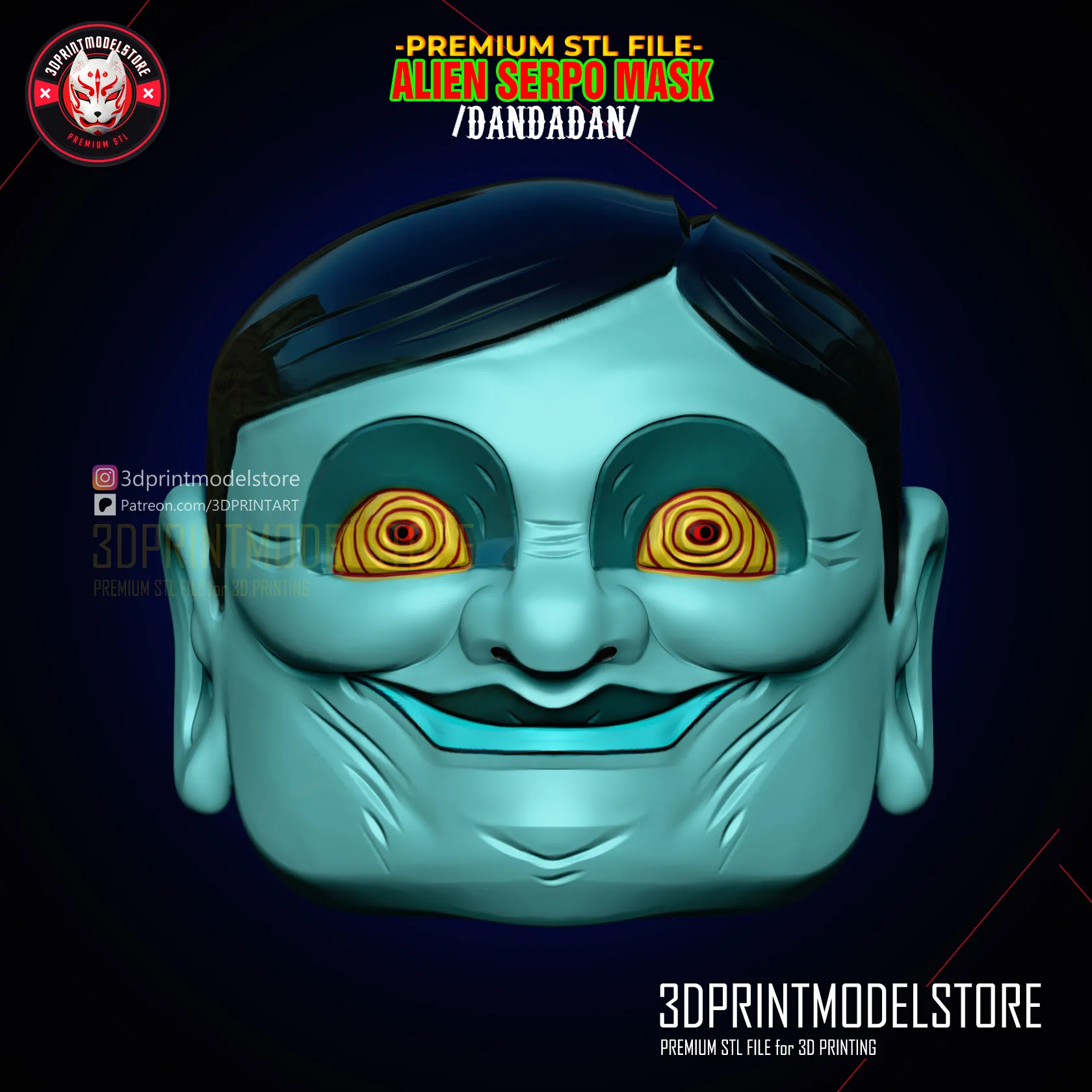 Dandadan Alien Serpo Mask - Dan Da Dan Okarun Cosplay